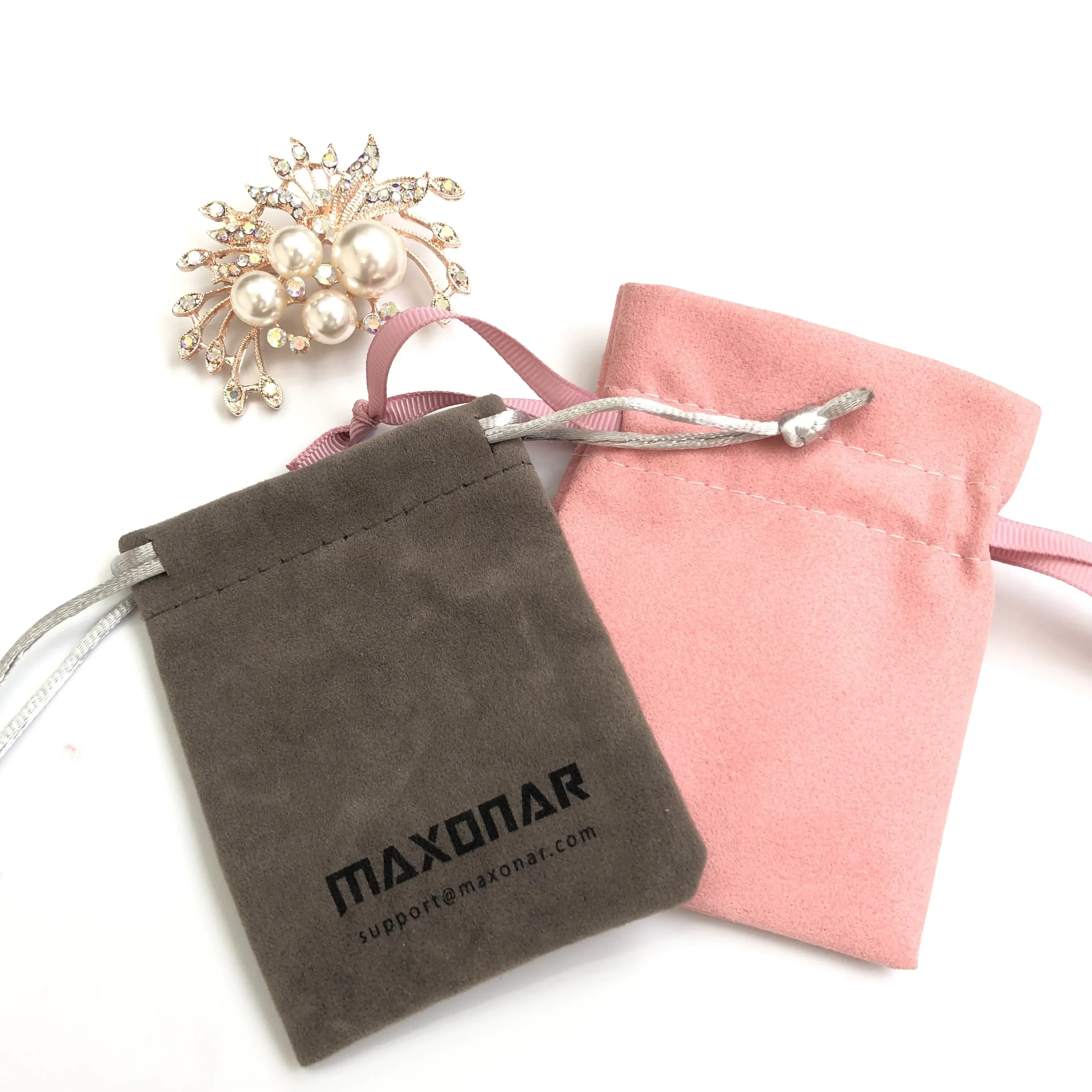Custom PU Envelope Jewelry Pouch Bag With Embossed Logo Fashion Faux Leather Envelope Pouch With Button