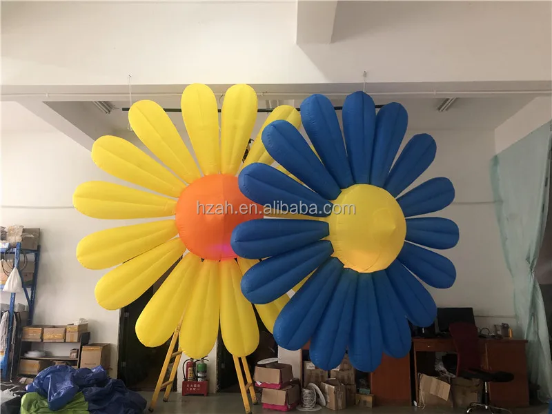 Colorful Daisy LED Inflatable Ceiling Flower for Shopping Mall Decoration