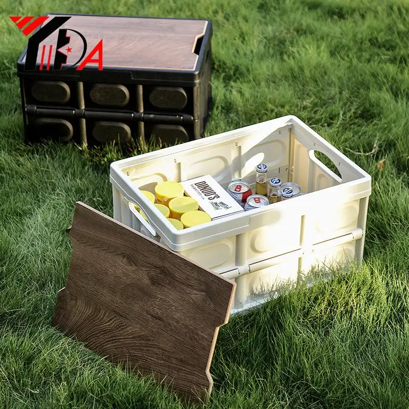 Handheld Folding Storage Box Outdoor Camping Picnic Basket, Car Trunk, Toy and Snack Storage Plastic Mold