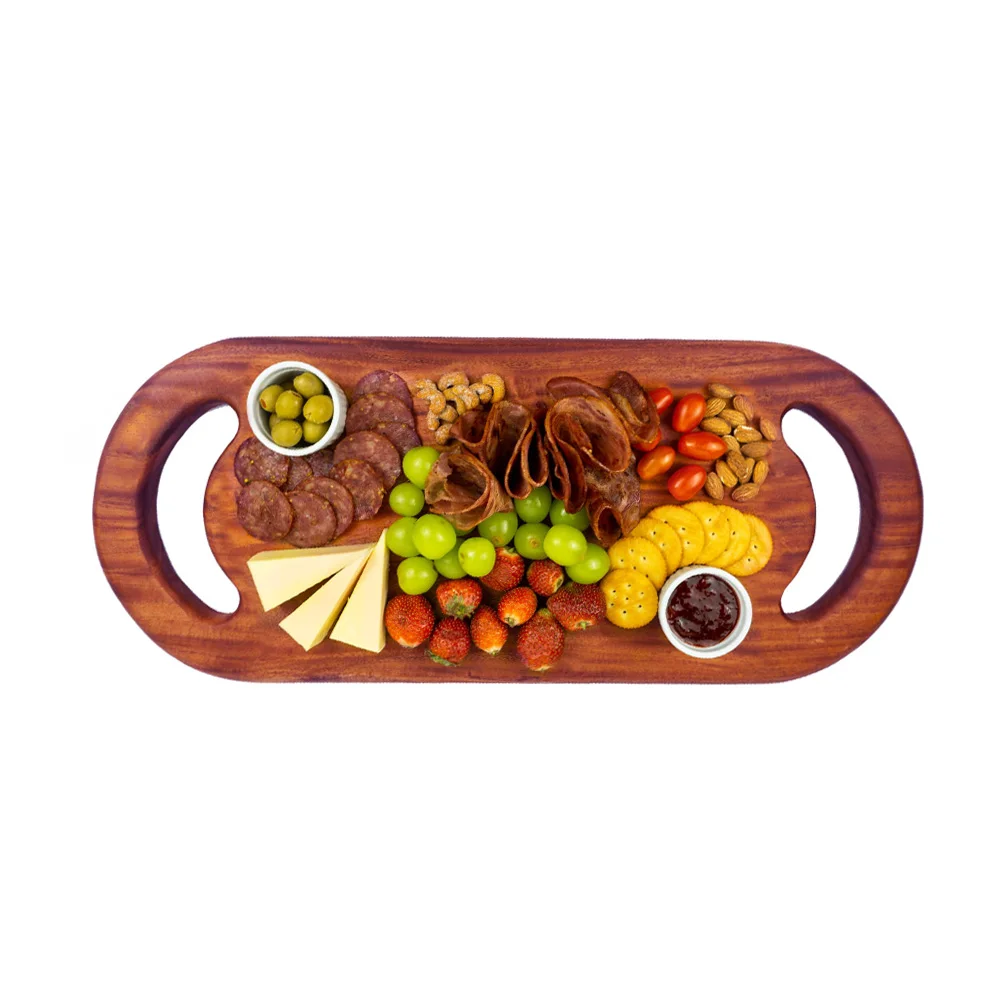 24-Inch Long Wooden Cheese Board Cooked Food Tray for Kitchen Decor Elegant Chopping Blocks