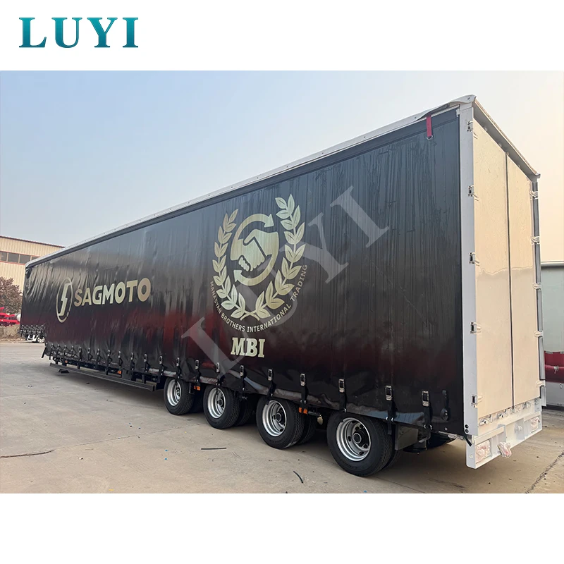 Customized 3 Axle Side Curtain Semi Trailer with Enclosed Top Van Truck Cargo Body Steel Material Top Sale in Armenia