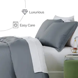 New Design Silk Soft and Smooth Pure Bamboo Duvet Cover Set 100% Organic Bamboo Bed Sheet Set for Home and Hotel