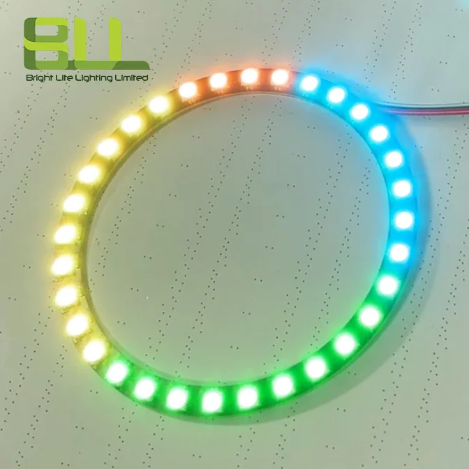 Smart LED Ring WS2812  Individually Addressable Pixel RGBIC 32Leds DC5V Led Strip Light