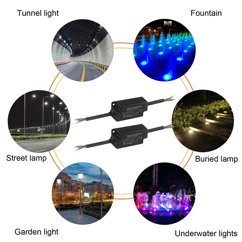 10kV 10kA Surge Protector SPD Series Connection Surge 320VAC Protective Device for Outdoor Street Light SPD
