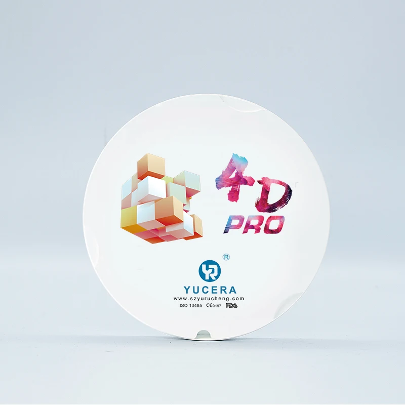 Artificial Teeth Making Material Multilayer Preshaded 4D Pro Zirconia Discs for Open System Cad Cam Zirconia Block
