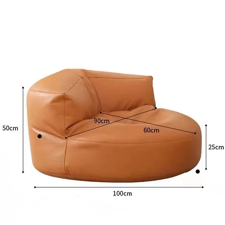 Large Small Linen Lounge Chair Bean Bag Puff Casual Chat Waterproof Fabric Bean Bag Living Room Bedroom Fuzzy Tatami Sofa Foam