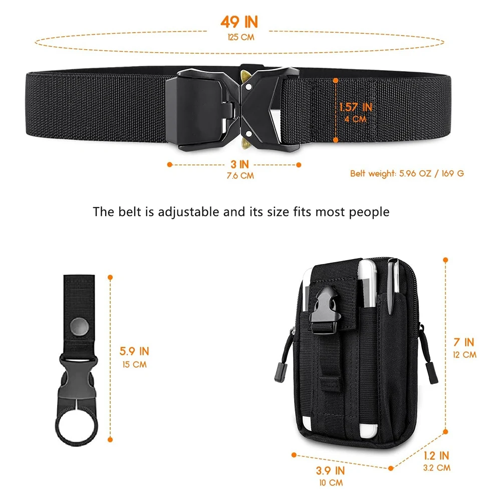 Wholesale Sports Tactical Belt Training Equipment Work Belt Adjustable Nylon with Quick-Release Buckle