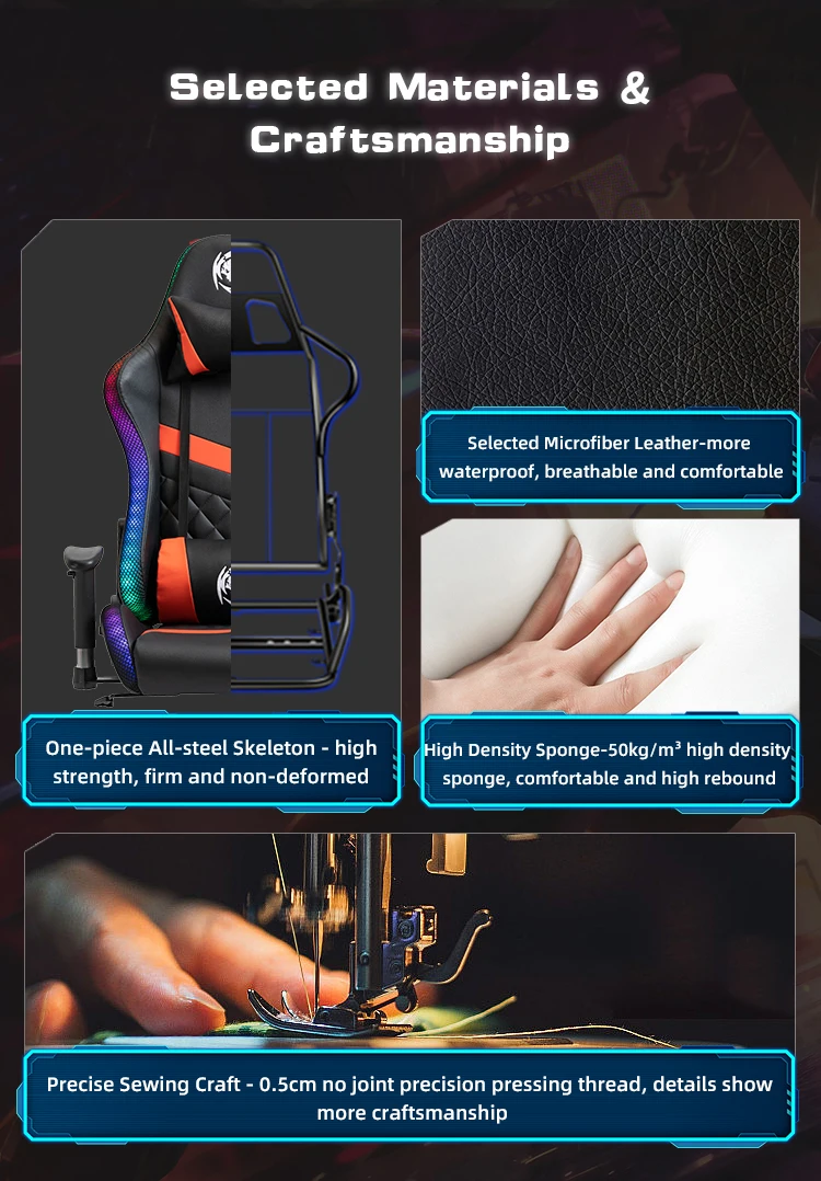 Wholesale Gaming Chair With Led Lights And Speakers Professional