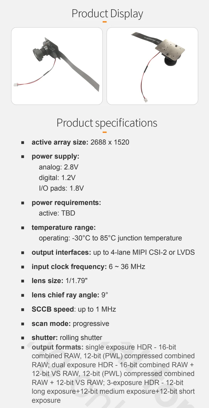 DGZX-AS-AA018AA40M4-105 OS04A10 4MP HD NIR Enhanced MIPI Color Night Vision AI Camera Module with IR Cutout插图1