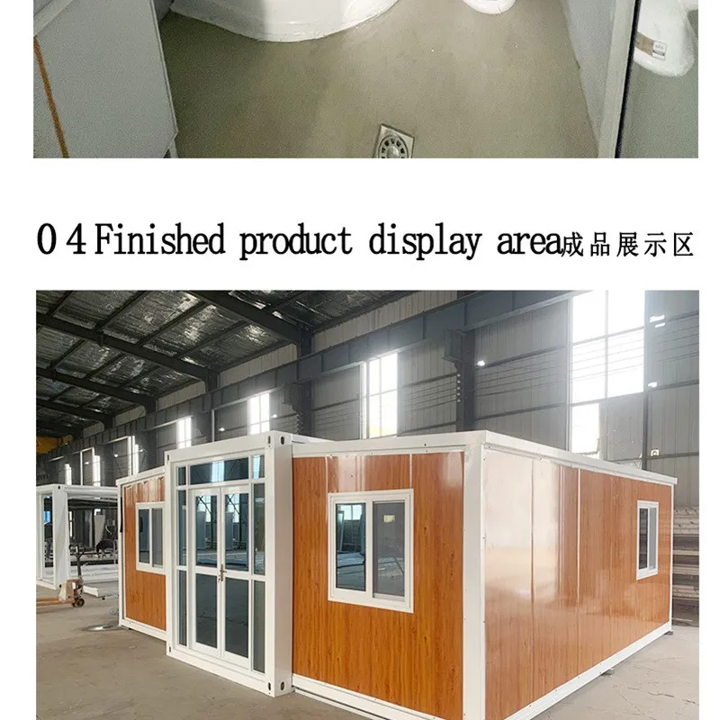 Foldable Building 2 Bedroom Portable Modular Home China Shipping 20ft 40ft Expandable Folding 6199