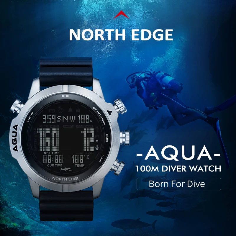 North Edge Aqua perfekte 100m wasserdichte elektronische Sport