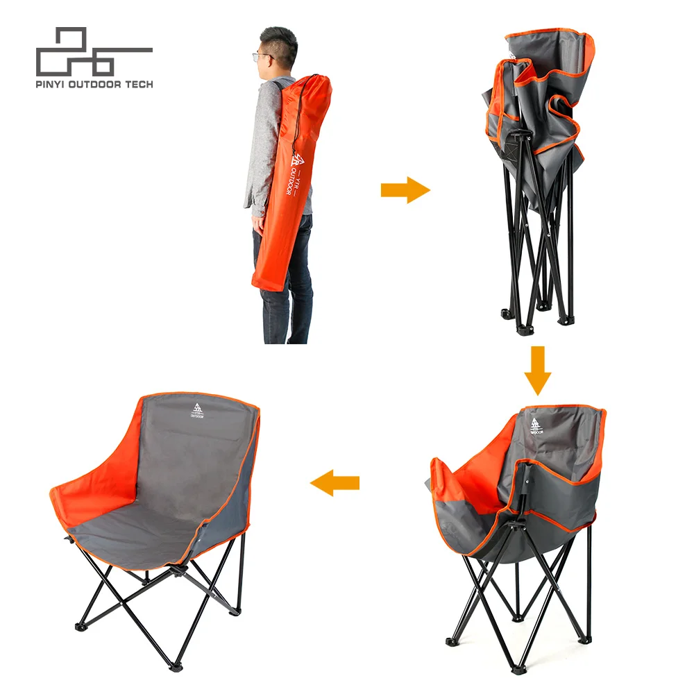 Npot Lightweight Outdoor Sleeping Chair Oversized Orange Directors Mesh