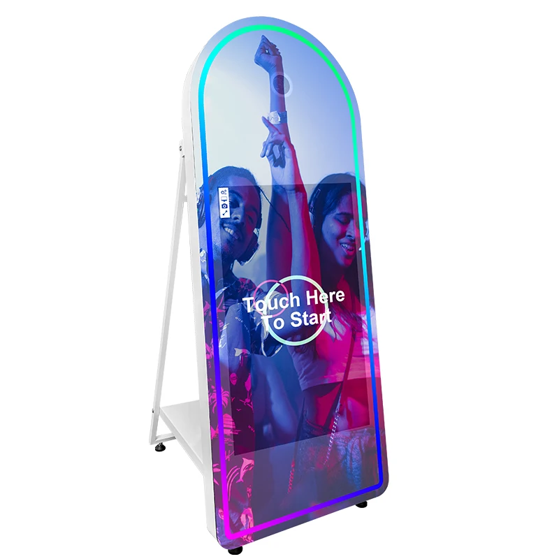 2023 Wedding Mirror Photo Booth Touch Screen 32 Inch Magic Mirror Photo