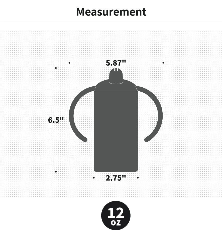 12 oz Straight Stainless Steel Sippy Cup/Tumbler – Subcrafts