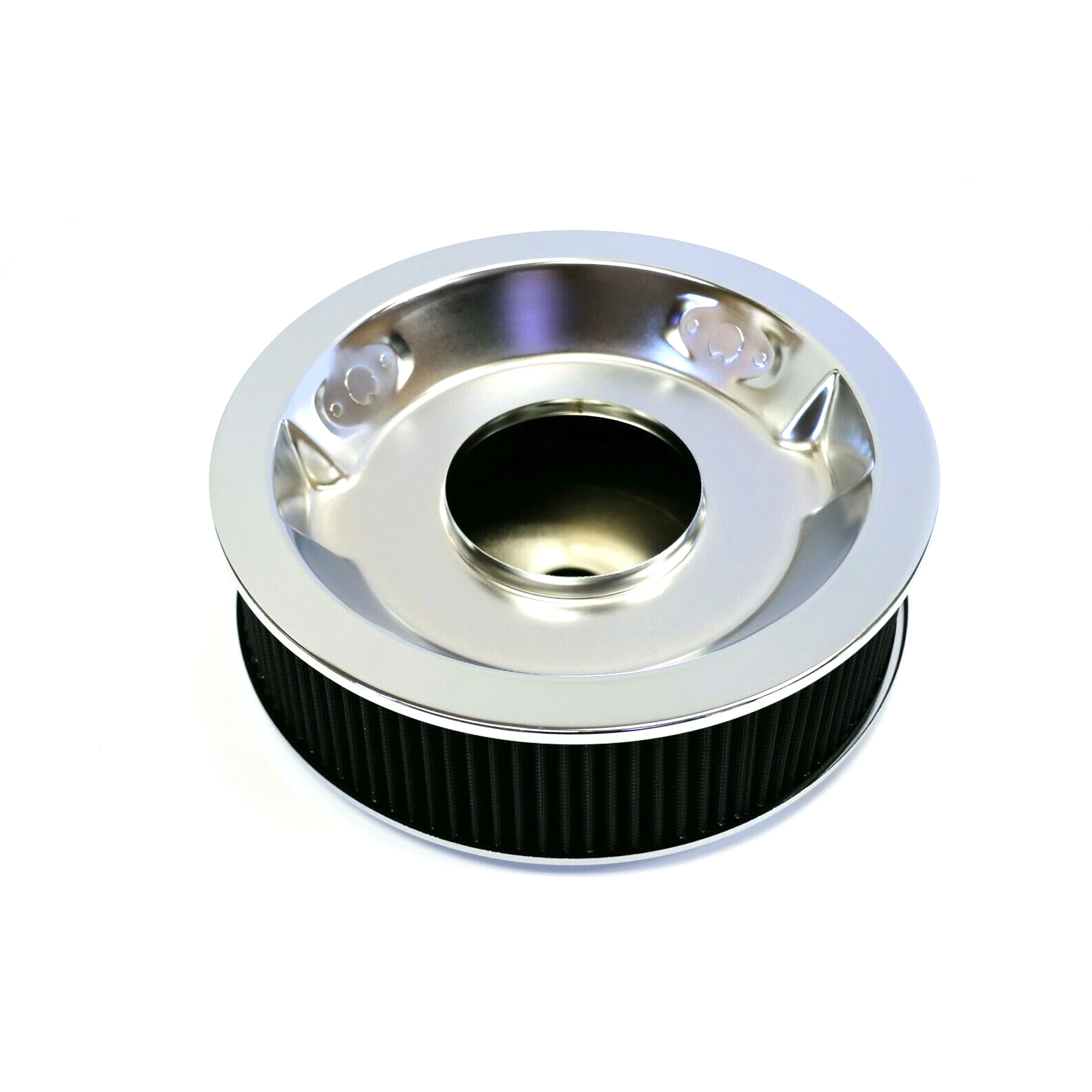 RSRing Retro Style Chrome Air Cleaner – Fits 2/3/4 Barrel Carb, 5 1/8" Neck
