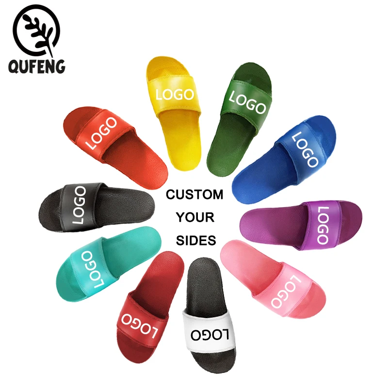 Сандалии QUFENG на заказ с логотипом, оптовая продажа, китайские сандалии унисекс для кожаного дома, ванной комнаты, дома, для дома, Эва, резиновые тапочки для мужчин