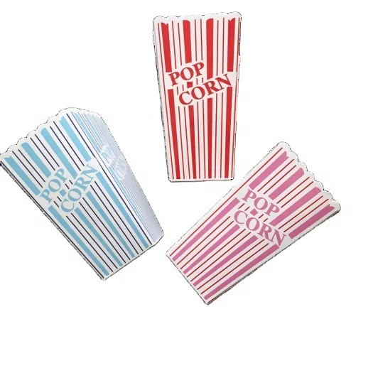 Customisable Disposable Fried Chicken and Nuggets Packaging Popcorn Greaseproof Paper Carton for Chicken and Popcorn