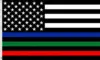 Thin Green Blue Red Line Flag