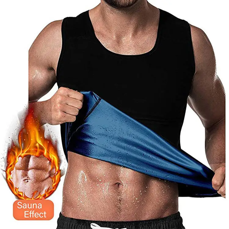 men sweat sauna body shaper vest