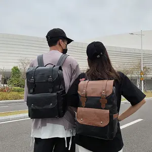 Custom Logo Unisex Fashion Rucksack Polyester Zipper Closure Student Backpack School Bags