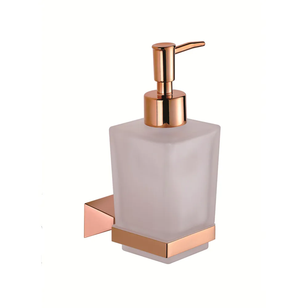 Rose Gold Modern Bathroom Accessories Towel Shelf Soap Holder Wall Mounted Toilet Brush Holder