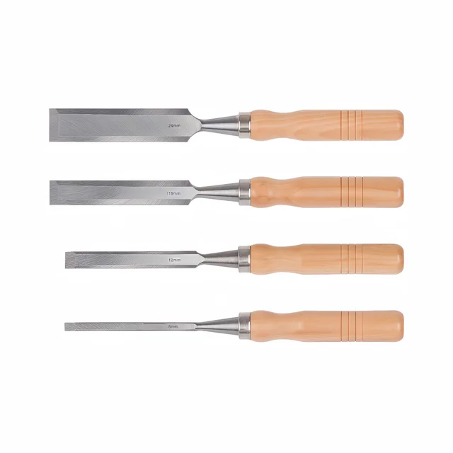 Forged Polishing Straight Wood Chisel Chrome Vanadium Professional 6-50mm DIY Woodworking Carved Knife for Woodcut & Carpentry