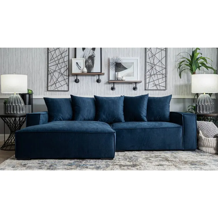 New Design North American Style Sofa Set Navy Color High Quality Module ...