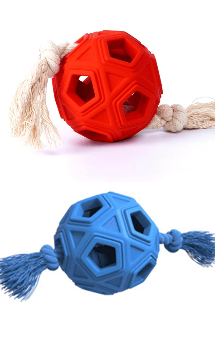 Ecofriendly Durable Leaky Food Feeder Chew Toy For Pets Rubber Dog