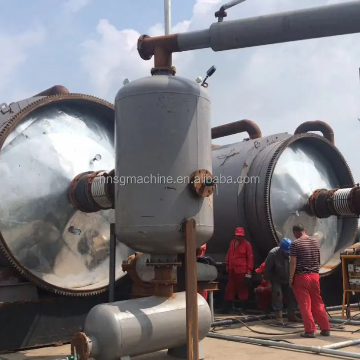 Used Tire Recycling Pyrolysis Plant To Fuel Oil Tyre Pyrolysis Furnace ...