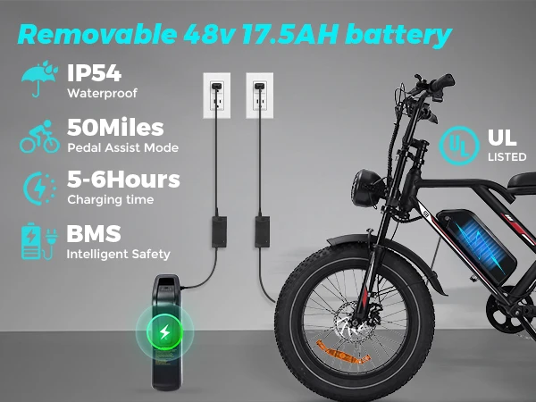 新型 ファットバイク S8 E-バイク 電動マウンテンバイク 1000W 電動