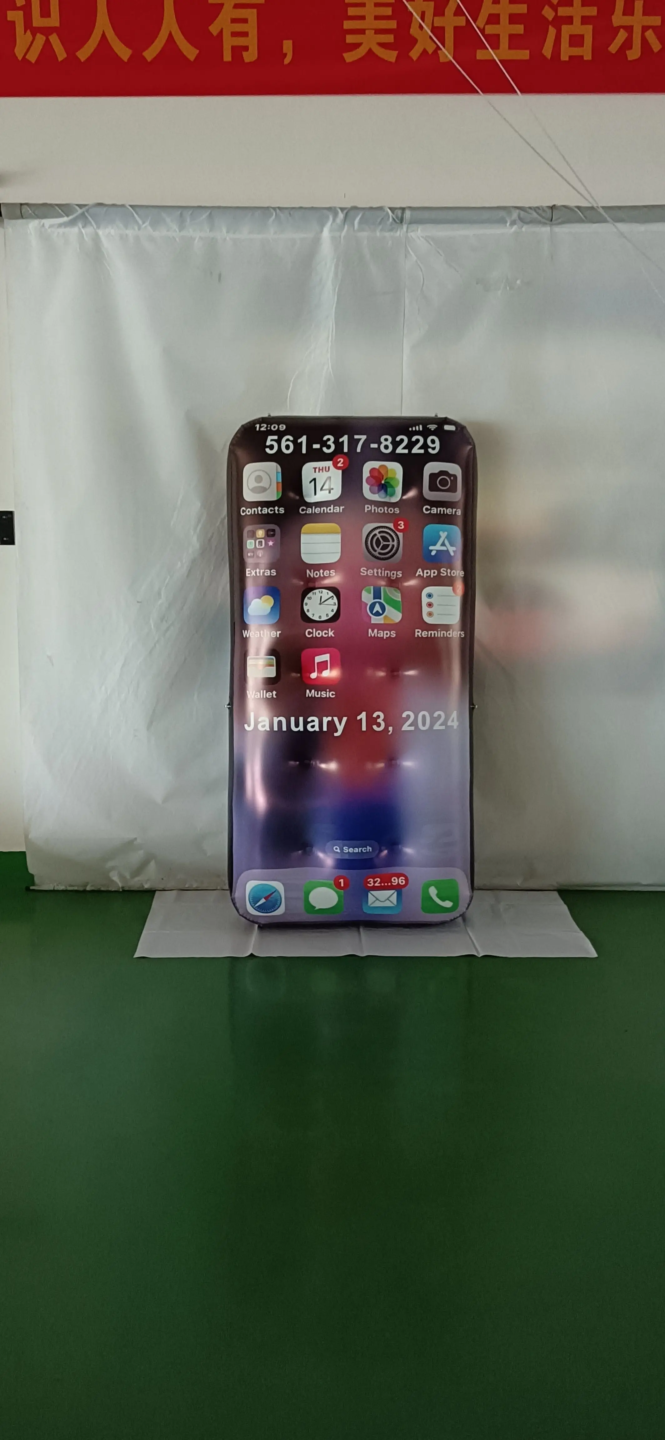 Customized Balloon Smart Phone Model Inflatable Mobile Phone Advertising Inflatable iphone for Sale