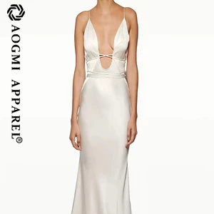 Haute Couture Luxury Fashion Ladies Mermaid Gown Satin Bodice Sleeveless Backless Off-the-Shoulder Floor-Length Elegant