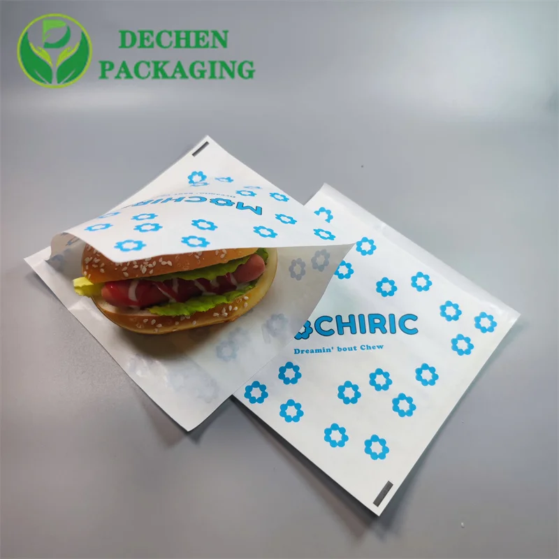 Glossy Paper Bag Printed Kraft Paper Food Bags Glassine Bags 140 X 140 Mm