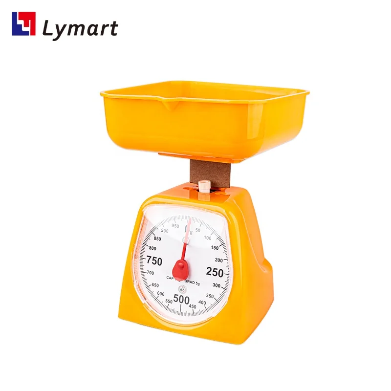 Orange Spring Degrees Plastic Kitchen Weighing Pan Scale