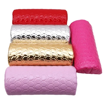 Hot Selling Waterproof Red PU Cushion Wrist Pad Arm Rest With Mat Nail Art Cushion Hand Pillow for Manicure