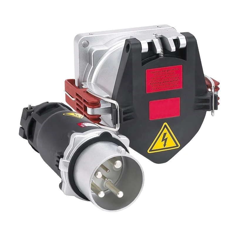 工業用露出三相 4 線ソケット 4 穴 125A 航空プラグ防水 IP44 ZQ-144  産業用露出型三相4線ソケット3穴125A航空プラグ防水IP44 ZQ-143 工業用プラグコネクター 4ピン電源プラグ 3相防水 隠しマウントソケットコネクターセット  380V‑415V 16A 3P+E 電気コネクター ... 露出 ... 産業用露出型三相4線ソケット4穴125A航空プラグ防水IP44 ZQ-144