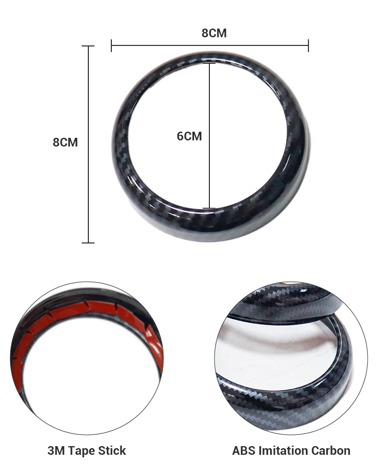 ATTO3 Accessories ABS Carbon Fiber Four Door High Speaker Tweeter Cover Car Horn Cover For BYD ATTO 3 Yuan Plus factory