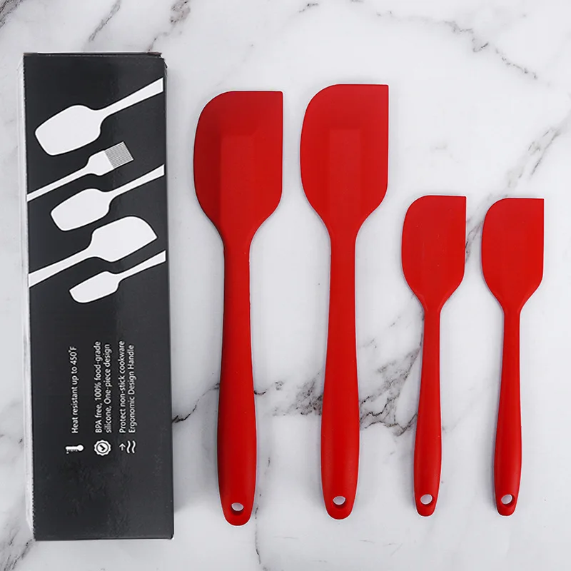 product silicone cooking tools non stick  heat resistant for cooking silicone spatula set silicone kitchenware utensil set-11