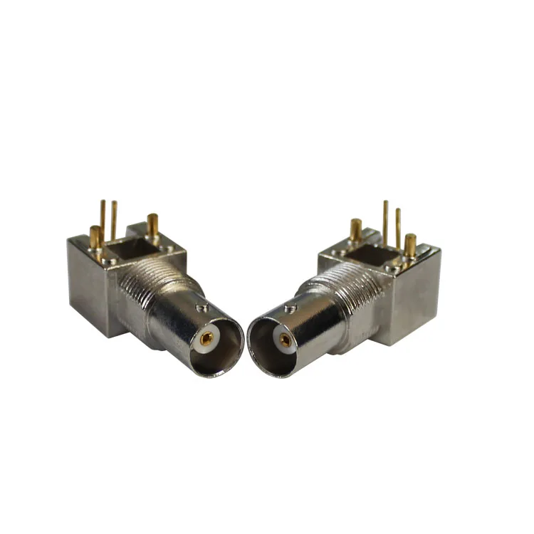 product factory supply bnc kwe rf connector pcb mount bnc female angle connector-2