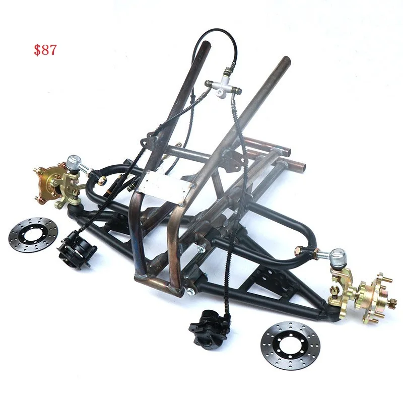ATV GO KART KARTING UTV Buggy Brake Front Suspension Frame Body Structure Support Swingarms With Steering Knuckles Hub Flanges