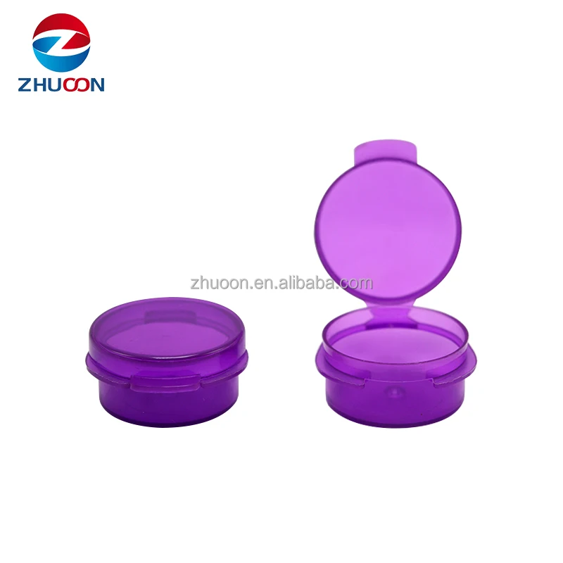1ml 3ml 5ml 10ml clear Plastic Jar with Flip Top Lid Hinge Lid Cosmetic Container