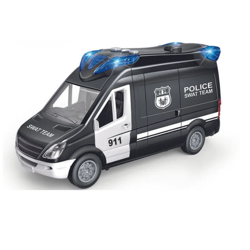PANDAS 1:16  Multi-fuction Diecast Inertia Police Car Fire Truck Ambulance Toy  Vehicle Plastic Electric Car Toy  for Kid