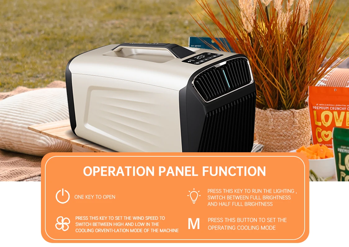 5200BTU Small Cold and Warm Portable Air Conditioner Solar Ac Air Conditioner for 110V 220V Camping air Conditioner