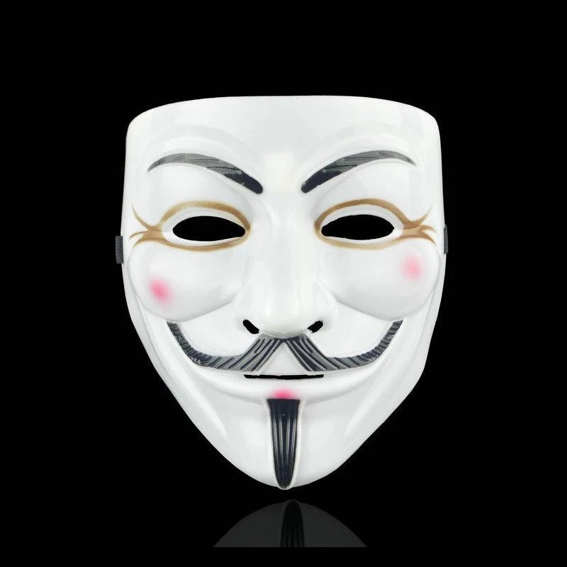 Movie Cosplay V for Vendetta Hacker Mask Anonymous Guy Fawkes Halloween Christmas Party Gift for Adult Kids Film Theme Mask
