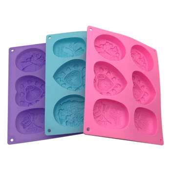 BPA free silicone mold for soap Wholesale Custom Silicone Soap Molds Non-stick Silicone rose soap for Homemade DIY