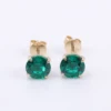 14K yellow gold green lab gemstone