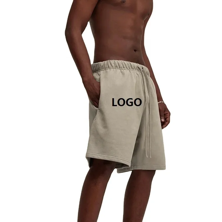 Wholesale Solid Plain Cotton Terry Sweat Shorts Plus Size