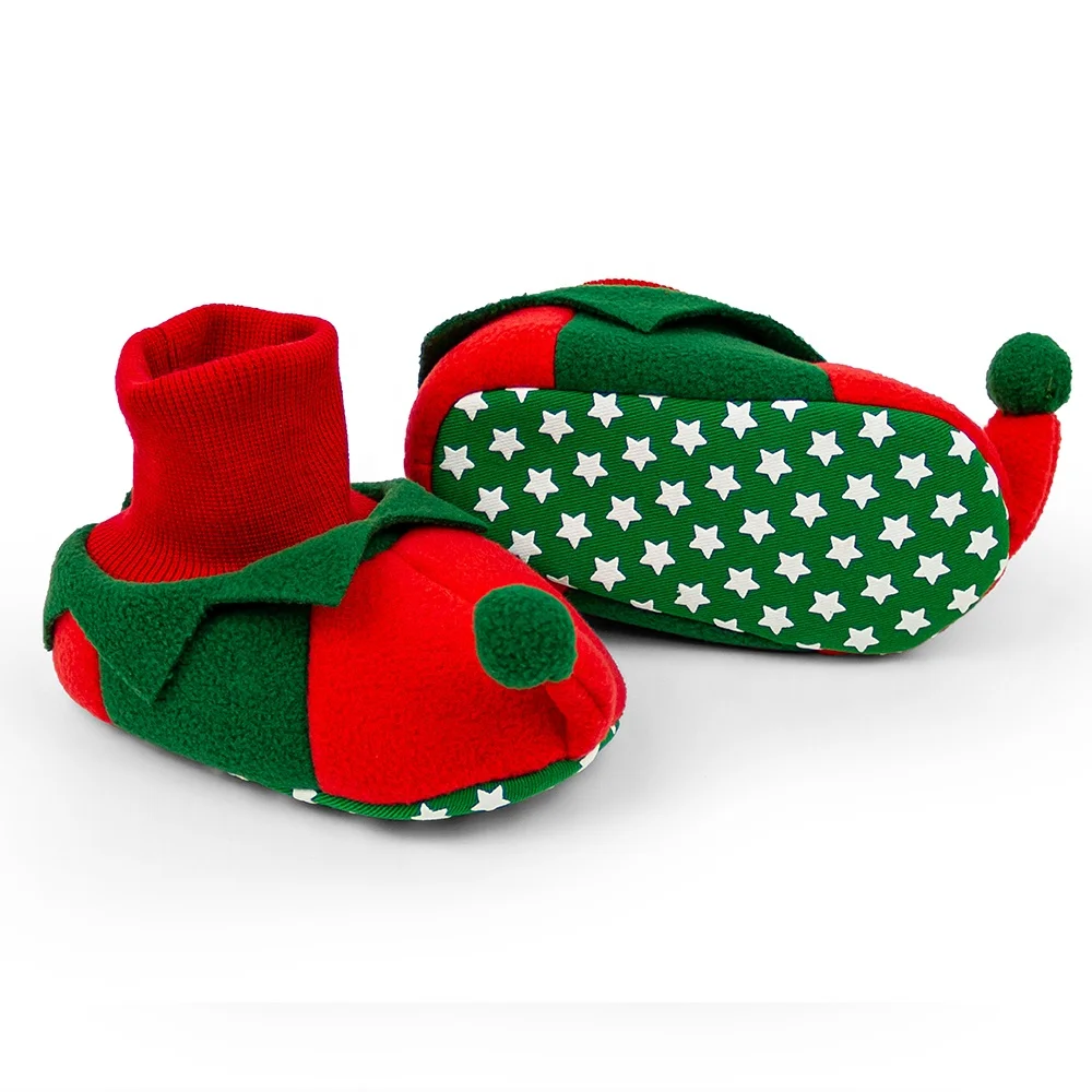 Новейшие Теплые детские носки для косплея на Рождество обувь с мягкой подошвой детские ботинки