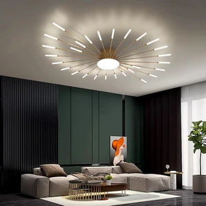 Nordic Ceiling Lighting for Living Room Led Round Ceiling Light Fixture Indoor Home Firework Decor Ceiling Lights