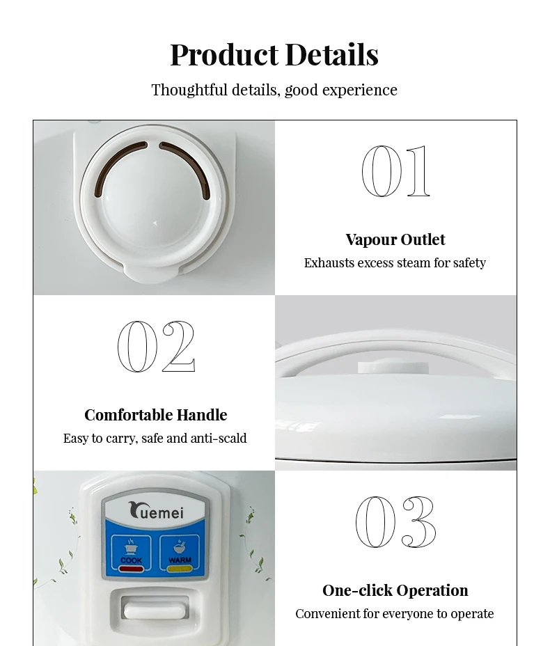 Silver Crest 5L Mechanical Rice Cooker with Resistors Including Measuring Cup and Paddle for Home Kitchen Use